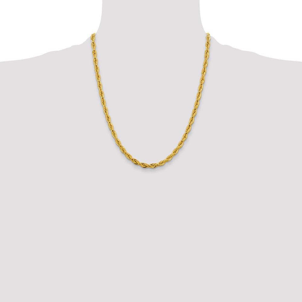 10k Yellow Gold 4.75 mm Semi-Solid Rope Chain (5.58 grams)