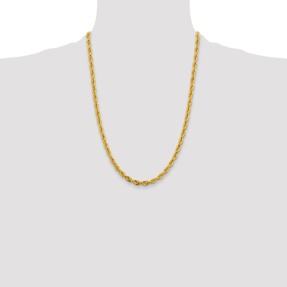 10k Yellow Gold 4.75 mm Semi-Solid Rope Chain (5.58 grams)