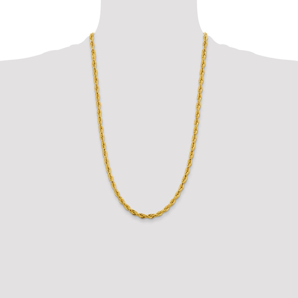 10k Yellow Gold 4.75 mm Semi-Solid Rope Chain (5.58 grams)