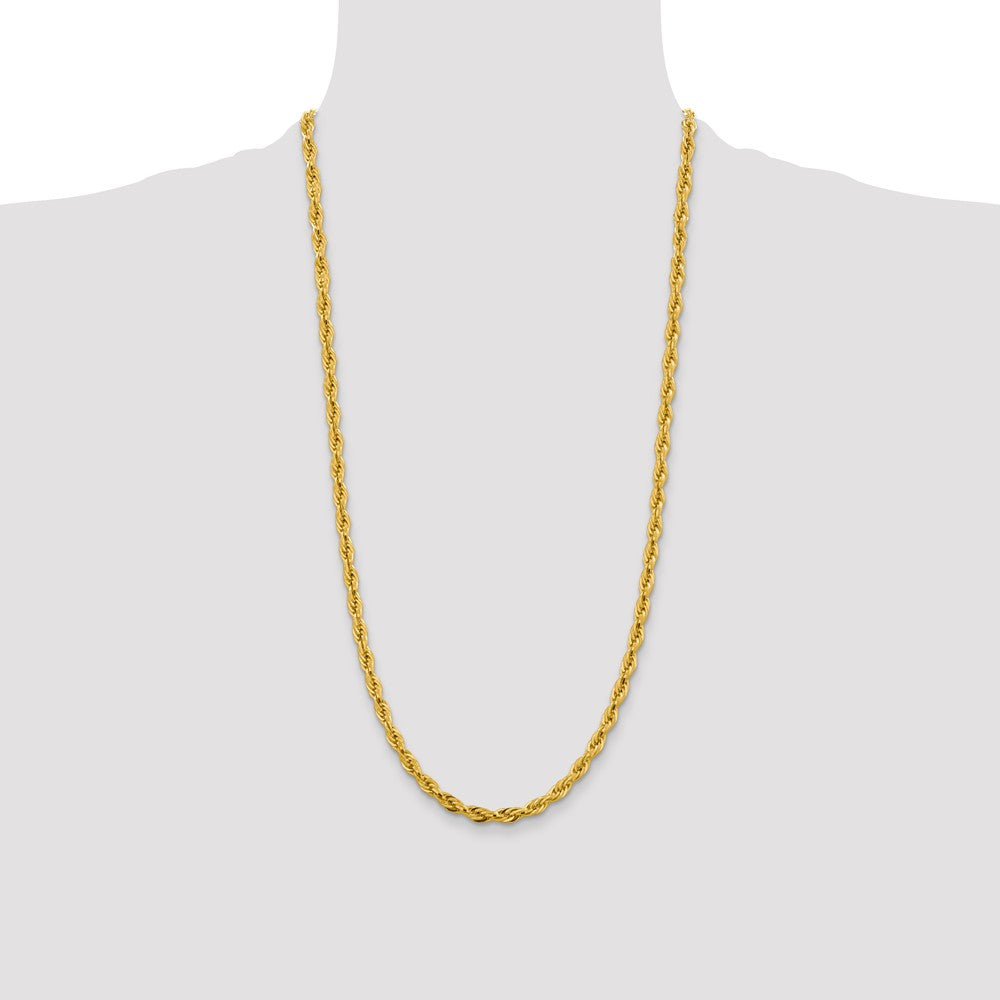 10k Yellow Gold 4.75 mm Semi-Solid Rope Chain (5.58 grams)