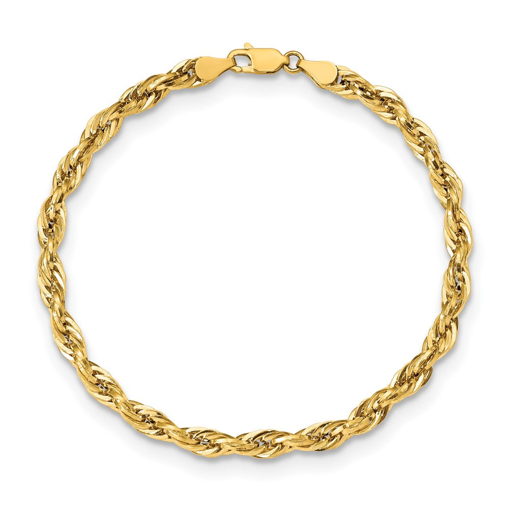 10k Yellow Gold 4.75 mm Semi-Solid Rope Bracelet (3.13 grams)