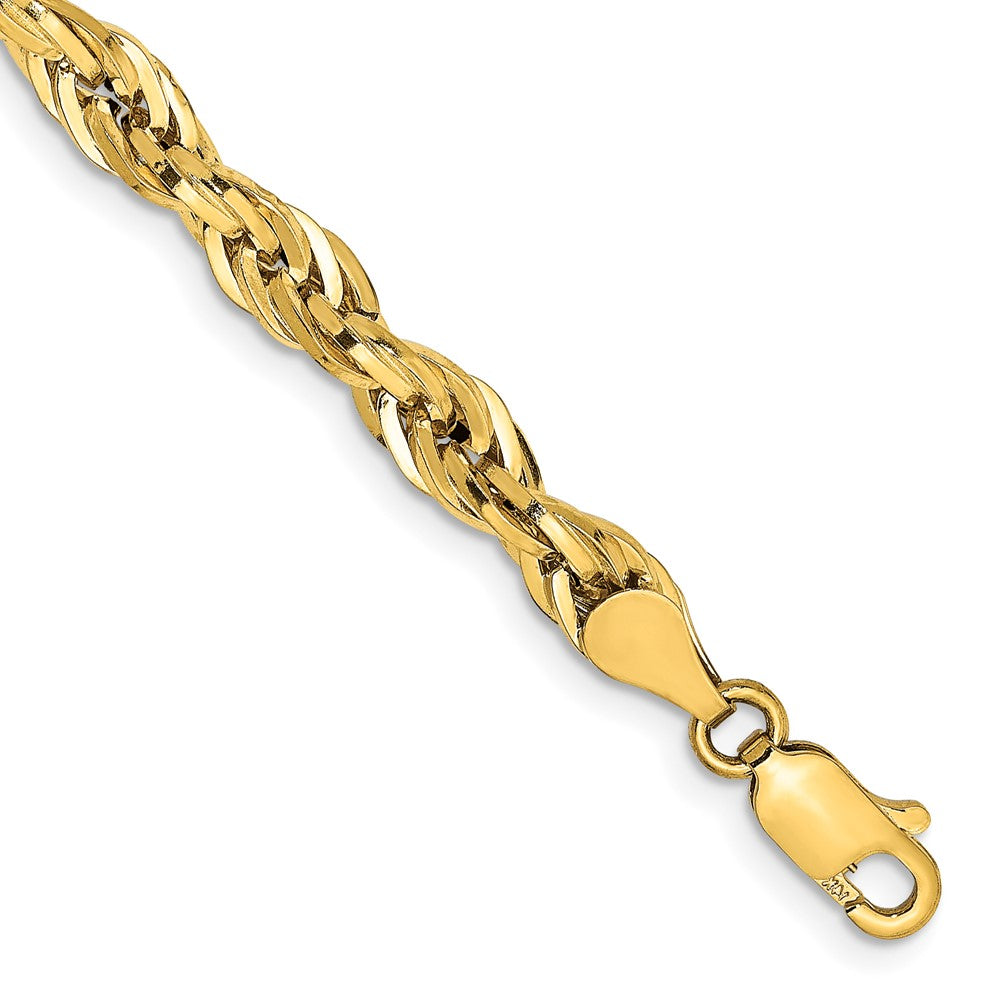 10k Yellow Gold 4.75 mm Semi-Solid Rope Bracelet (3.13 grams)