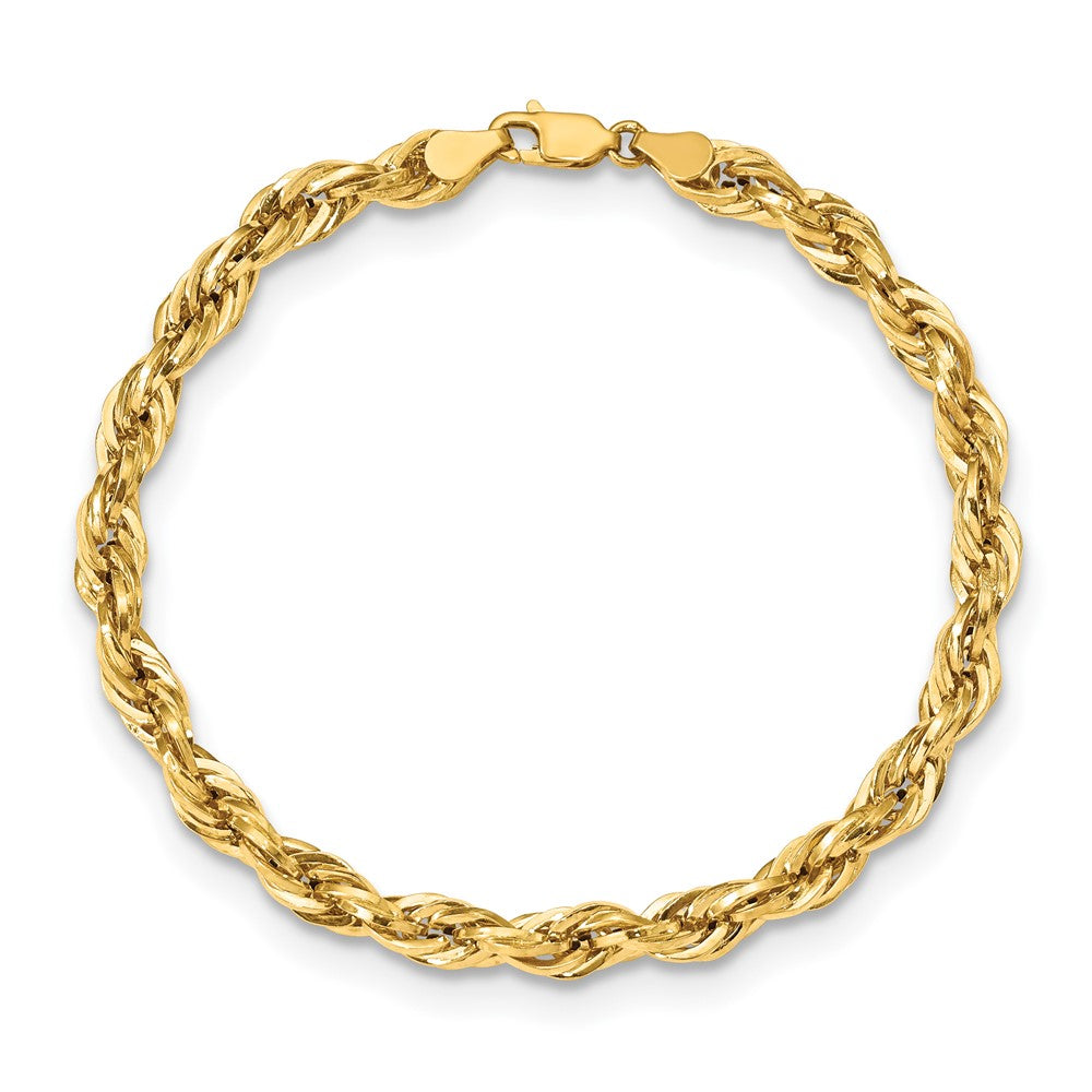 10k Yellow Gold 5.4 mm Semi-Solid Rope Chain (3.95 grams)