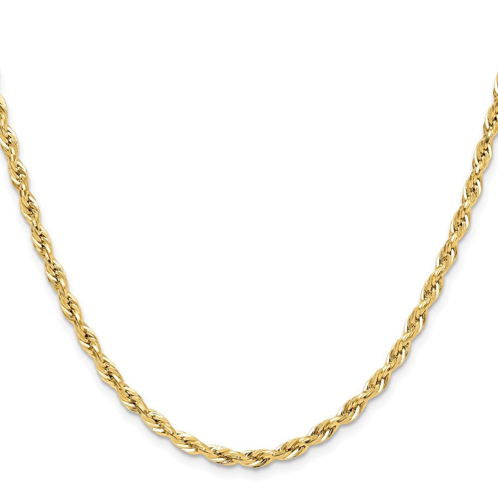 10k Yellow Gold 3.5 mm Semi-Solid Rope Chain (3.2 grams)