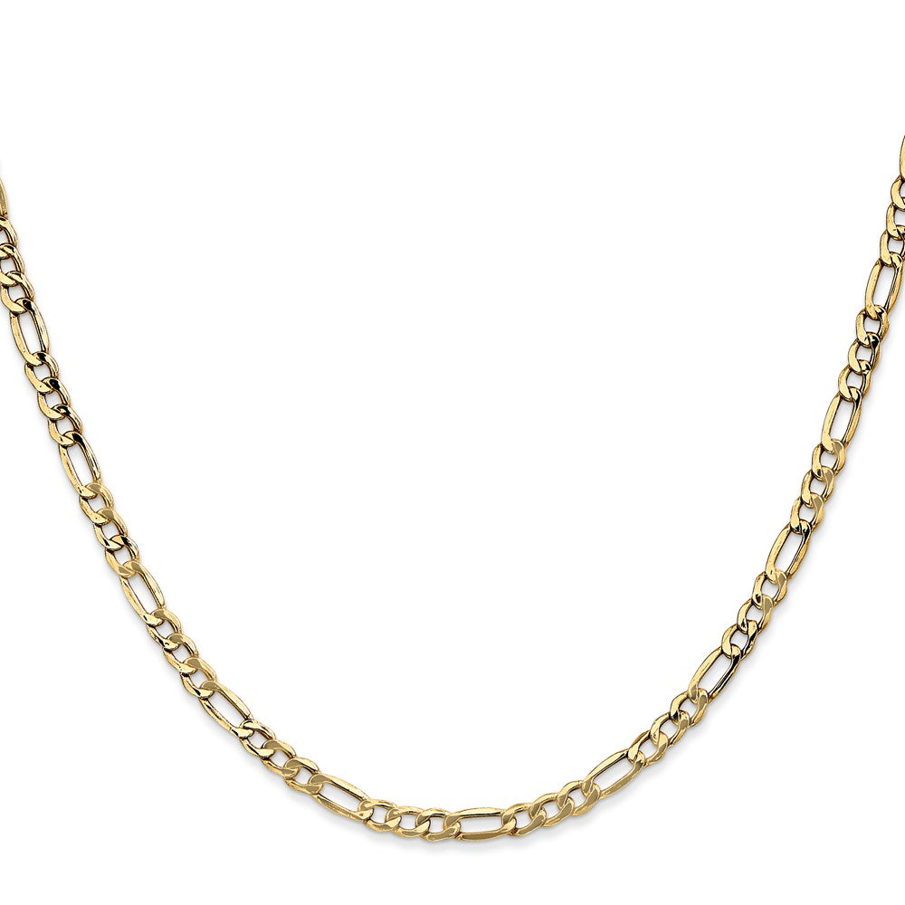 10k Yellow Gold 3.5 mm Semi-Solid Figaro Chain (2.83 grams)