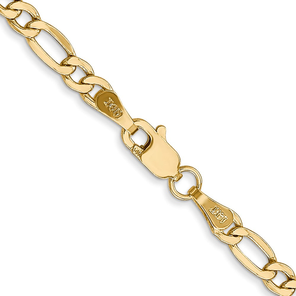 10k Yellow Gold 3.5 mm Semi-Solid Figaro Chain (2.83 grams)