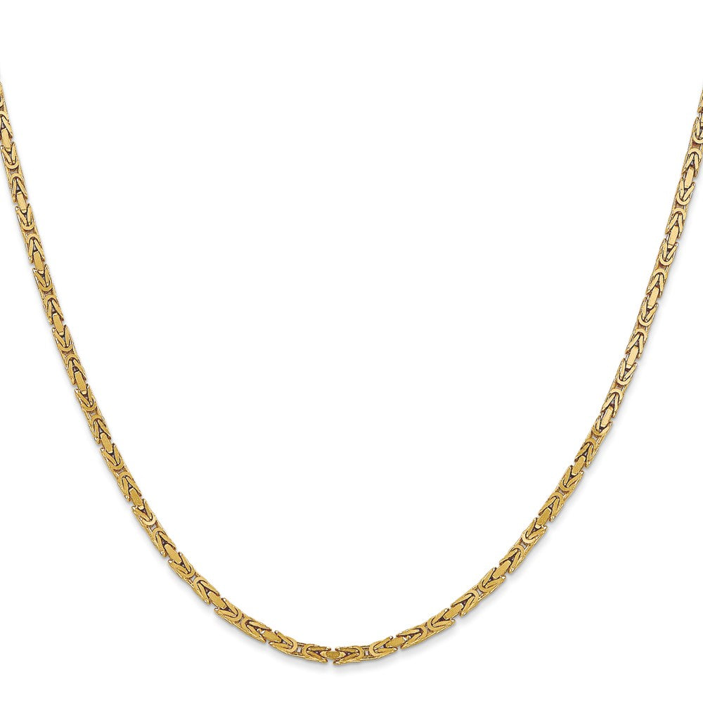 10k Yellow Gold 2 mm Byzantine Chain (10.79 grams)