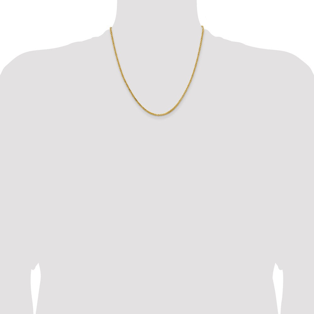 10k Yellow Gold 2 mm Byzantine Chain (10.79 grams)
