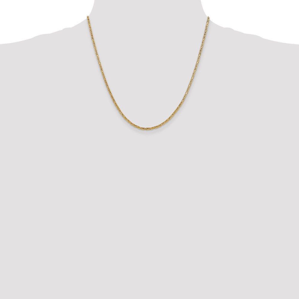 10k Yellow Gold 2 mm Byzantine Chain (10.79 grams)