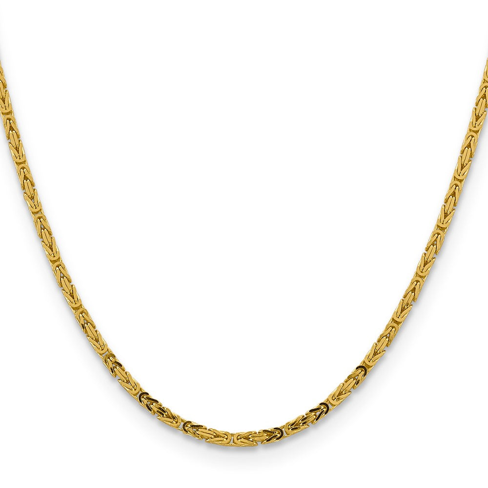 10k Yellow Gold 2.5 mm Byzantine Chain (24.39 grams)