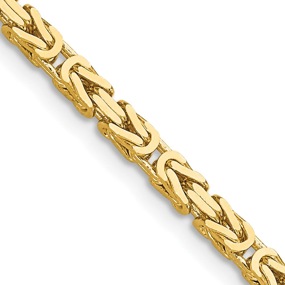 10k Yellow Gold 2.5 mm Byzantine Chain (24.39 grams)