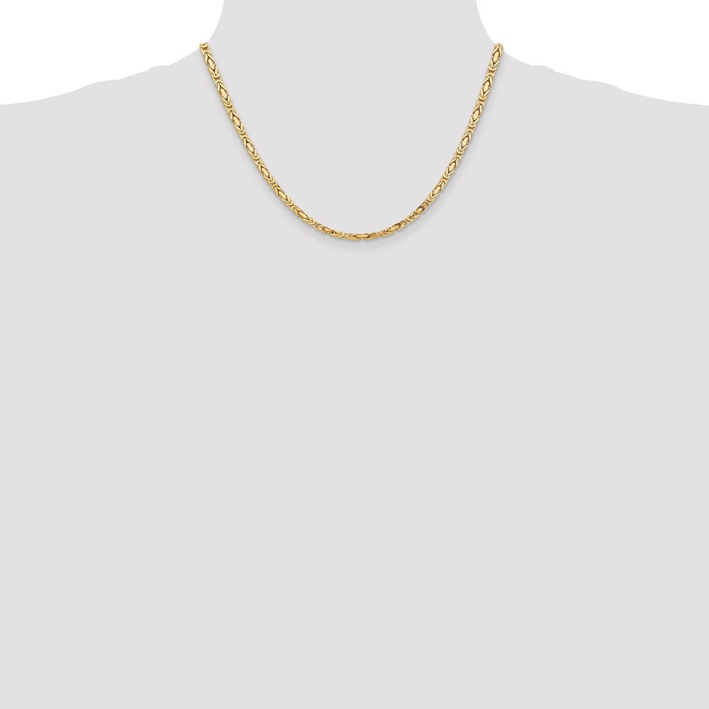 10k Yellow Gold 3.25 mm Byzantine Chain (32.81 grams)