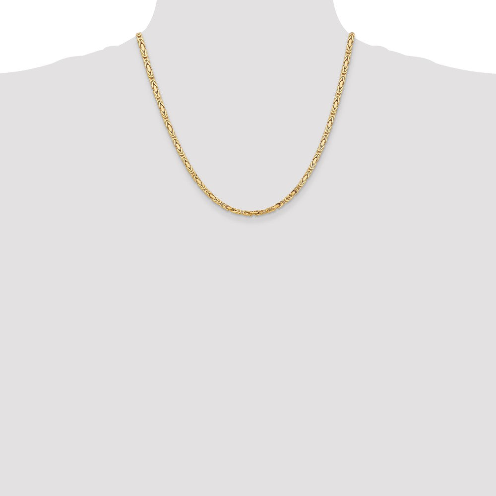 10k Yellow Gold 3.25 mm Byzantine Chain (32.81 grams)