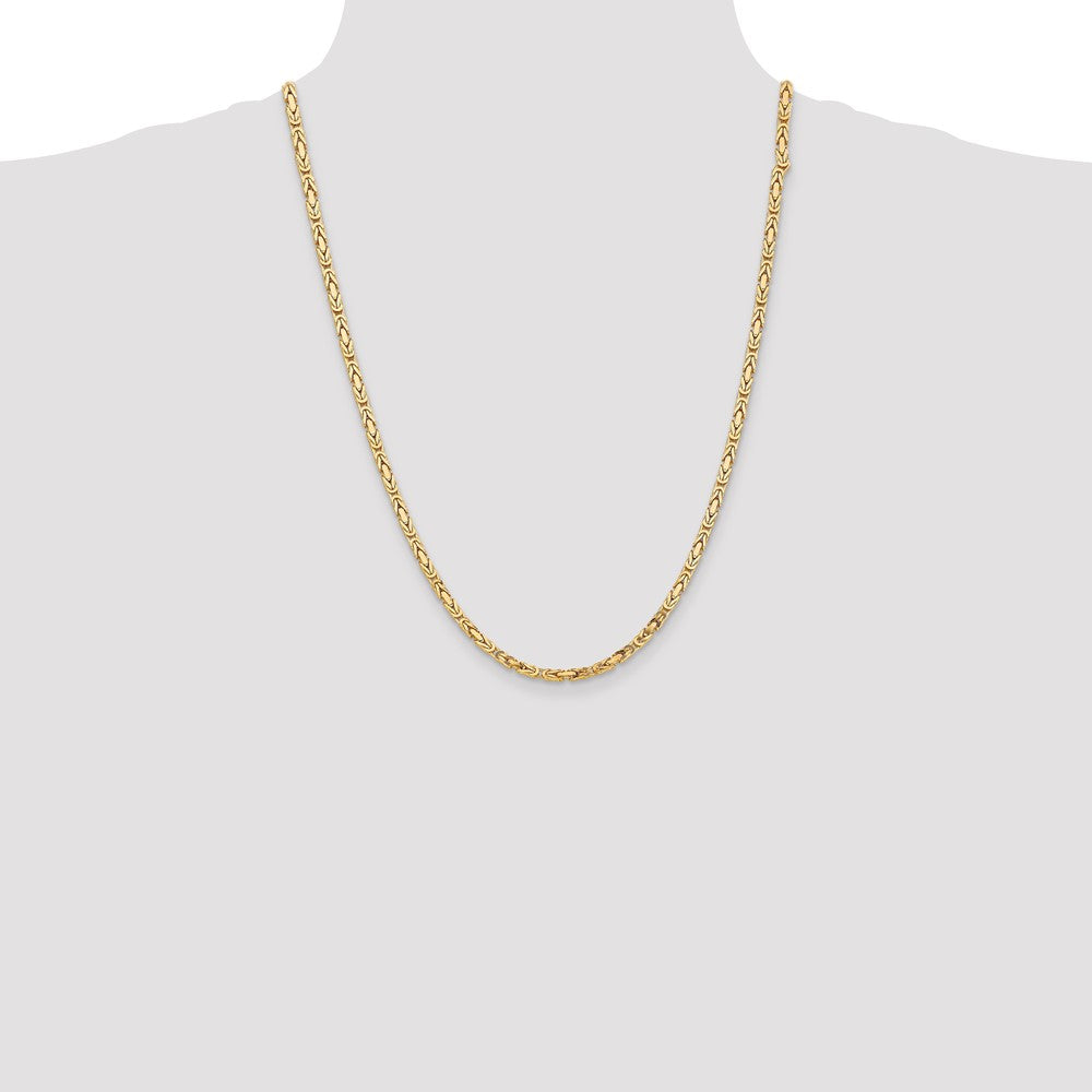 10k Yellow Gold 3.25 mm Byzantine Chain (32.81 grams)