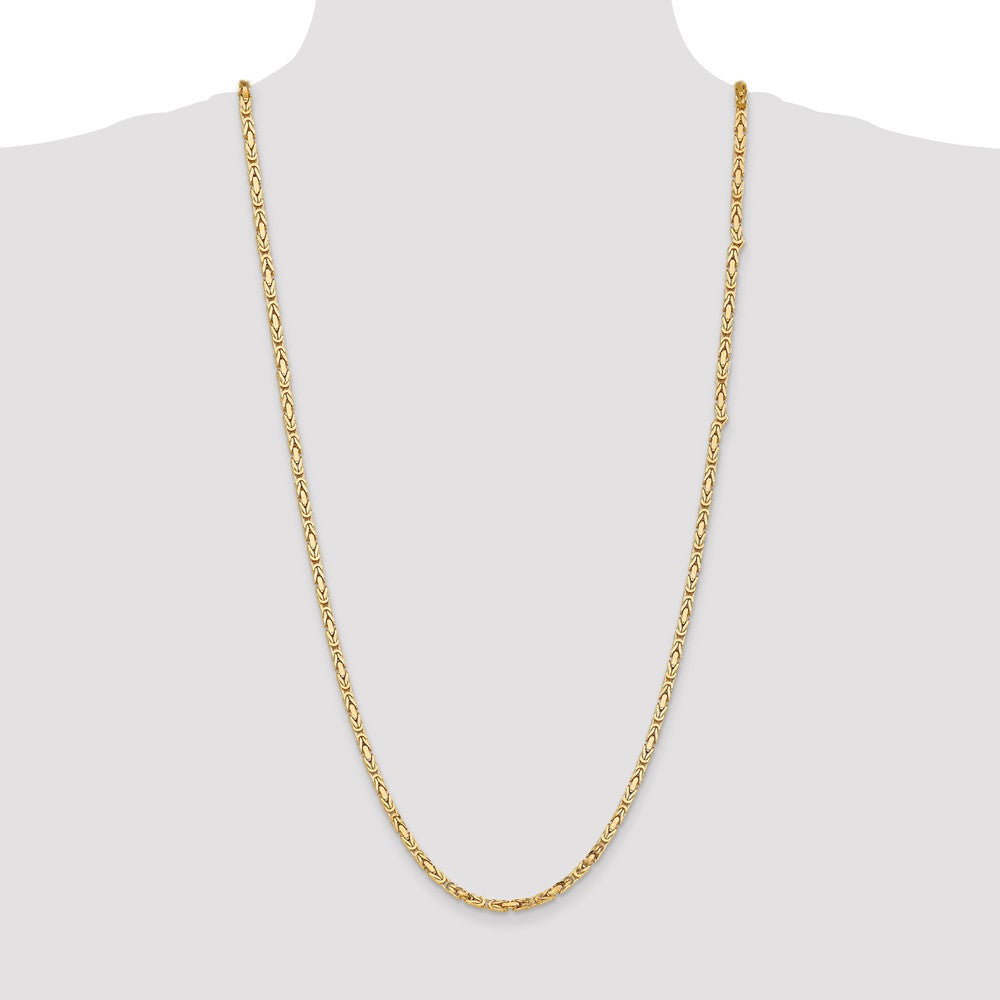 10k Yellow Gold 3.25 mm Byzantine Chain (32.81 grams)