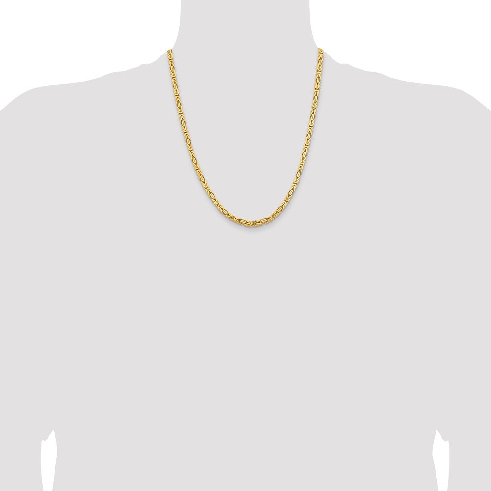 10k Yellow Gold 4 mm Byzantine Chain (46.78 grams)