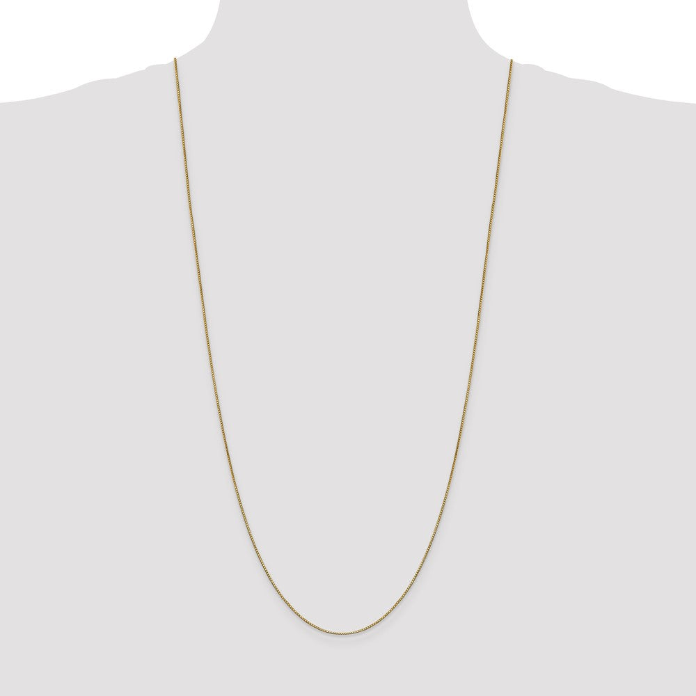 10k Yellow Gold 0.9 mm Box Chain (2.1 grams)