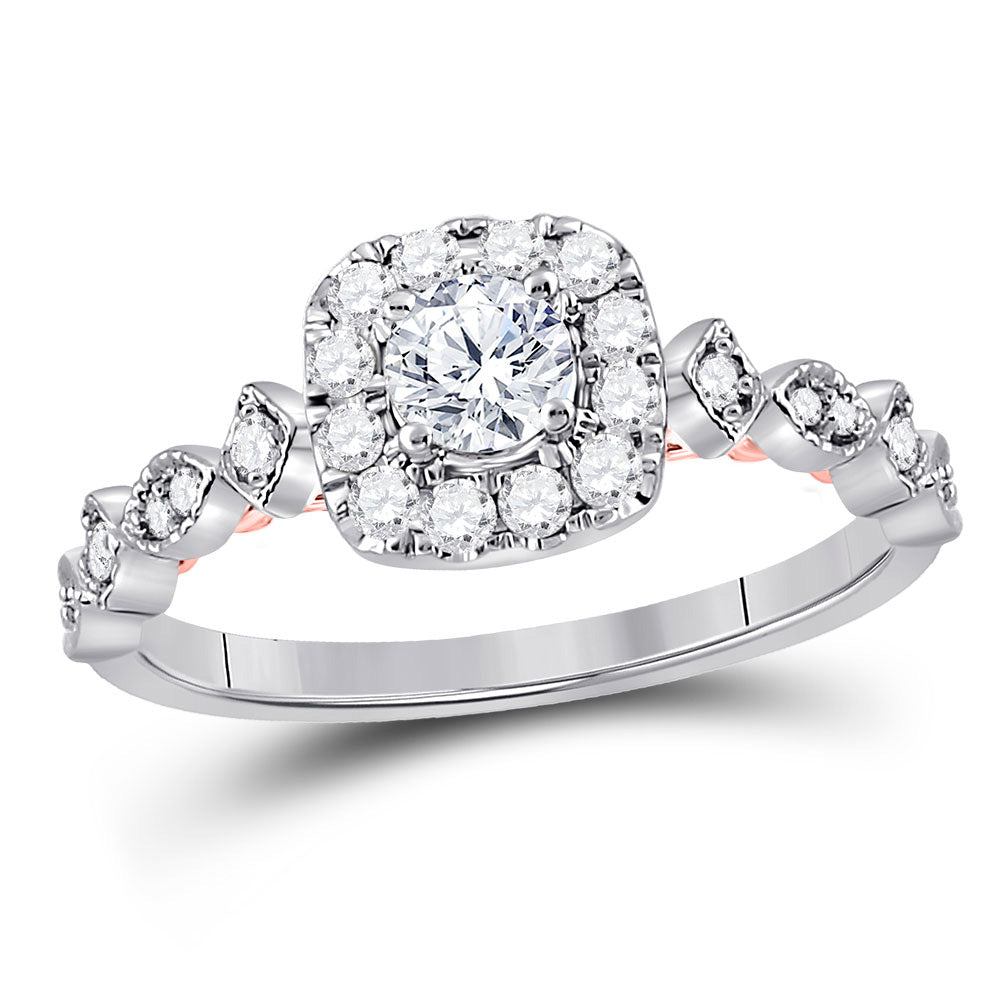 Gold Solitaire Bridal Wedding Engagement Ring 3/4 Cttw Round Natural Diamond Womens (3.27 grams)