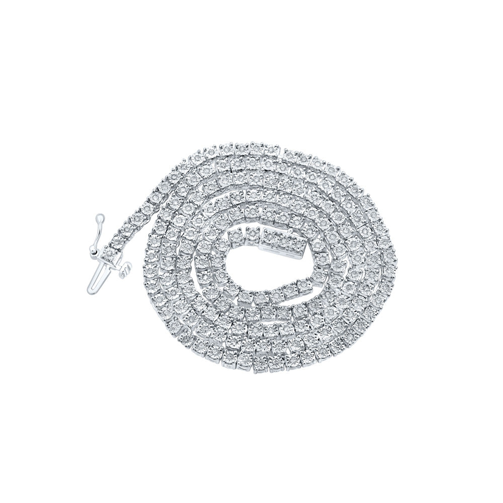 Men's 10 Ct. T.W. Diamond Curb Chain Necklace