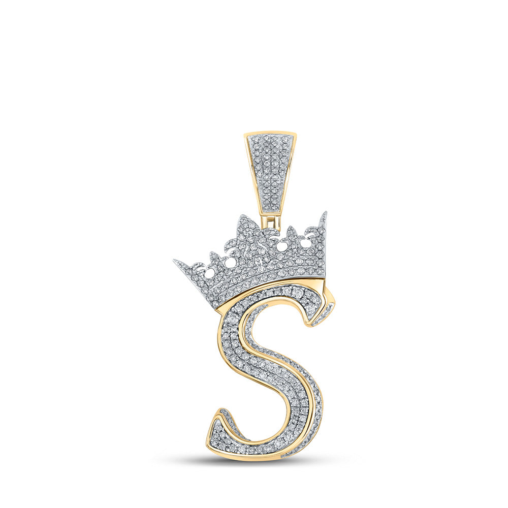 14K White shops Gold Finish Crown Letter S. - Free 18