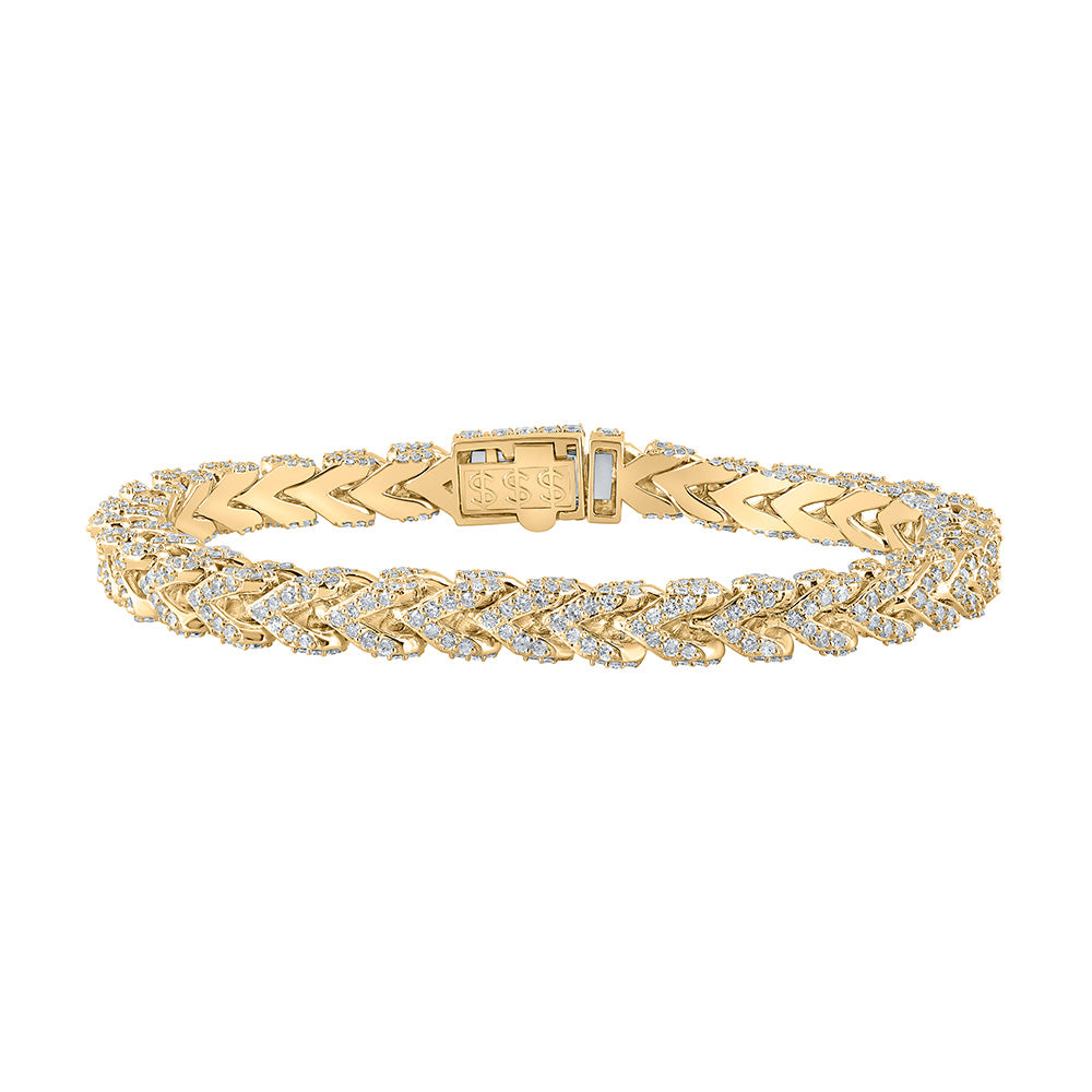 1 Ct. T.W. Diamond Square Curb Link Chain Bracelet