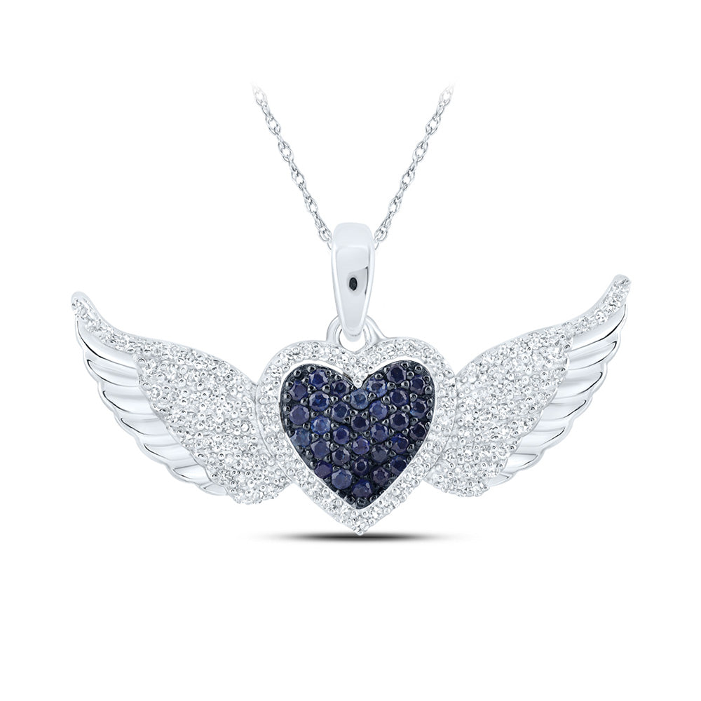 Heart Lock Necklace With Natural White Sapphire