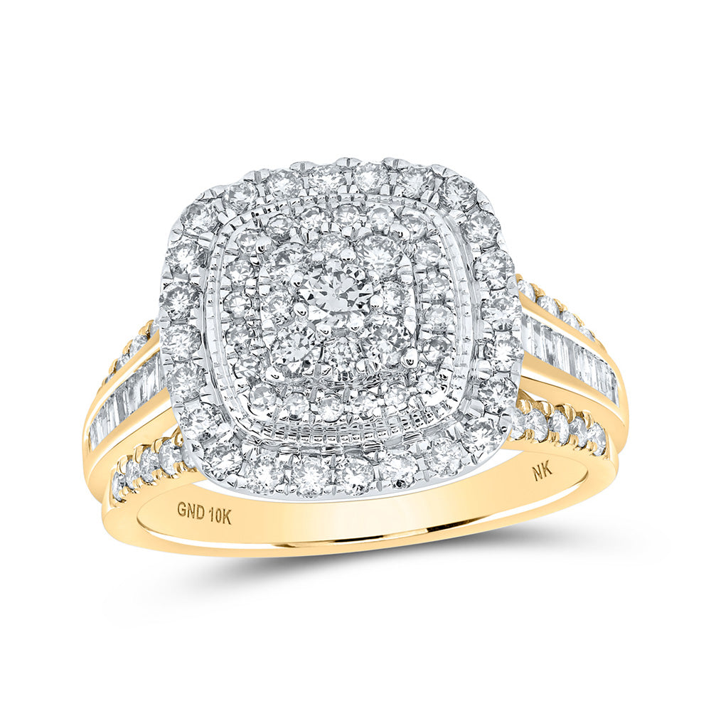 Sterling Silver Square Fashion Ring With Round Diamonds - 1/4 Carat Total Weight, 3.55g - View #9