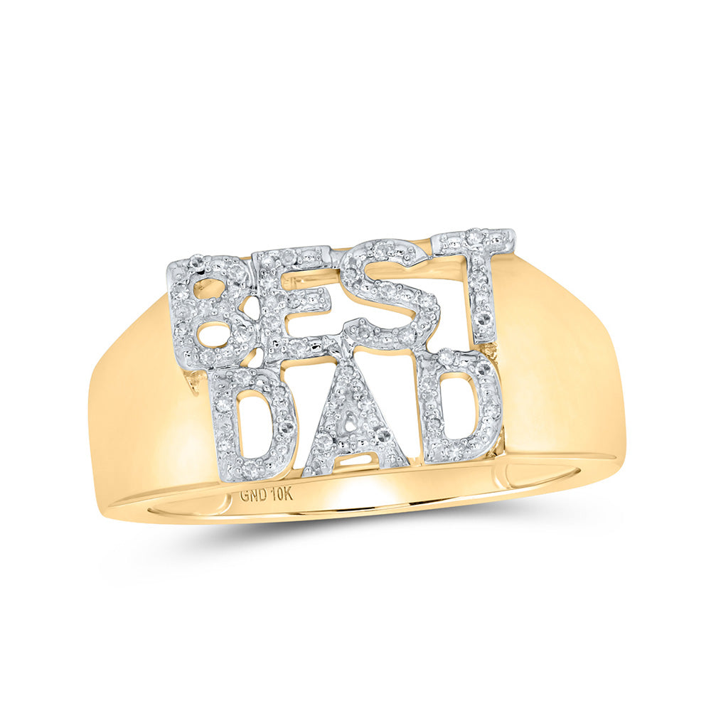 Mens gold sale dad ring