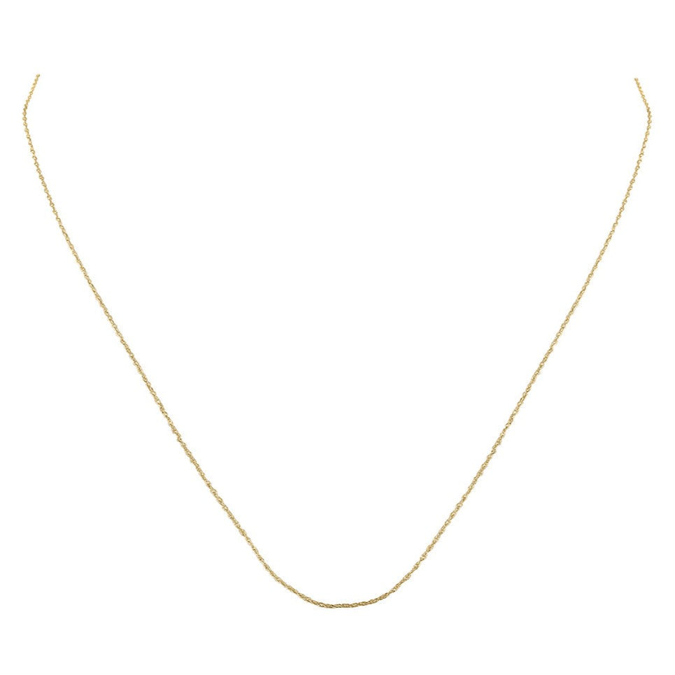 10kt Yellow Gold 18-inch Rope Chain with Spring-ring Closure