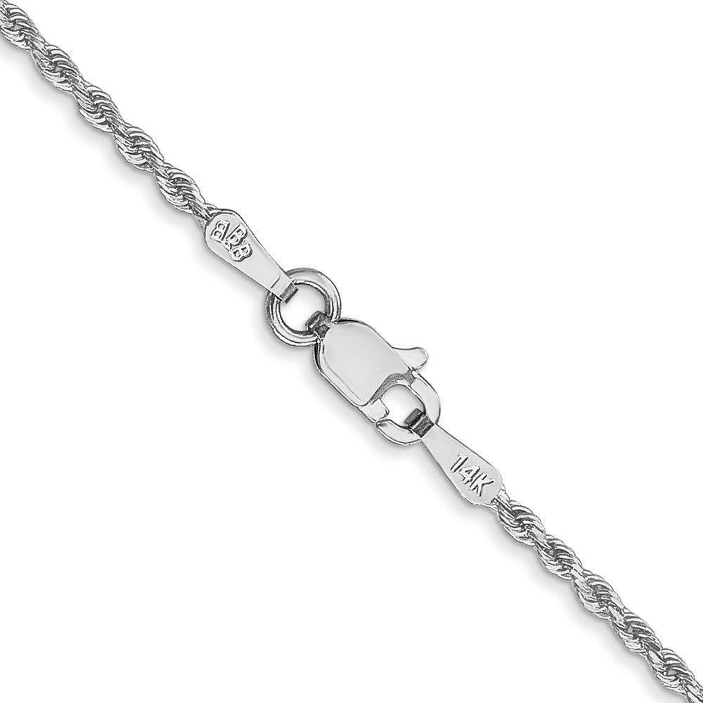 10k White Gold 1.5 mm Diamond-cut Rope Chain (3.2 grams)