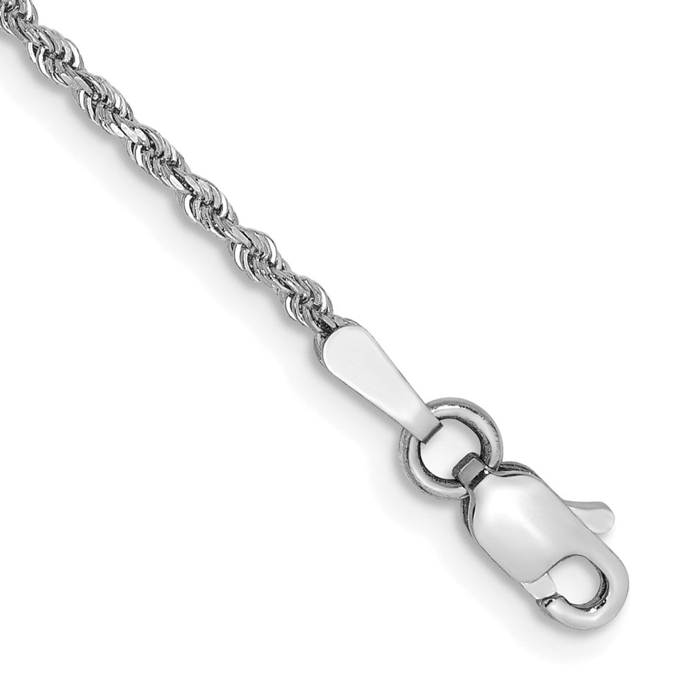 10k White Gold 1.5 mm Diamond-cut Rope Bracelet (1.56 grams)