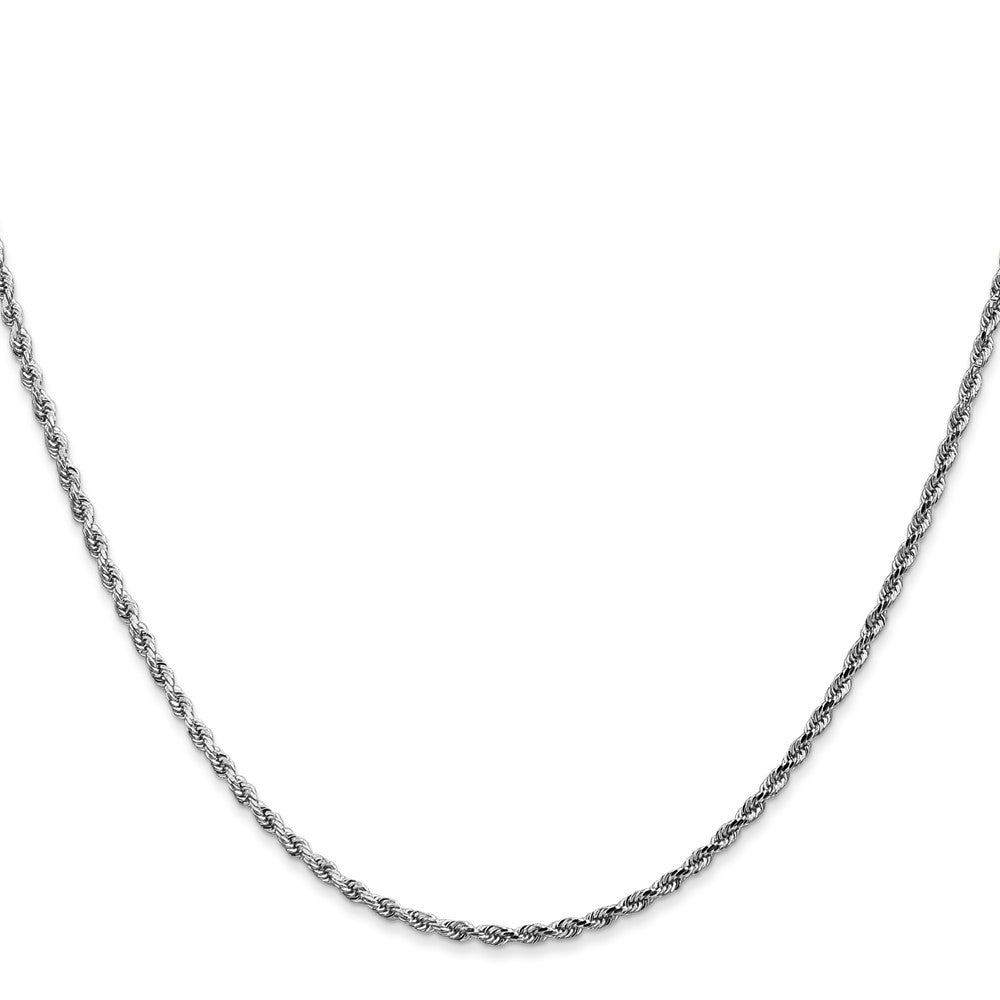 10k White Gold 1.75 mm Diamond-cut Rope Chain