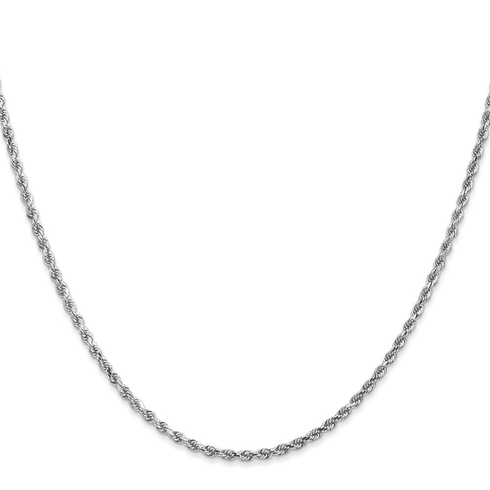 10k White Gold 2 mm Diamond-cut Rope Chain (5.38 grams)