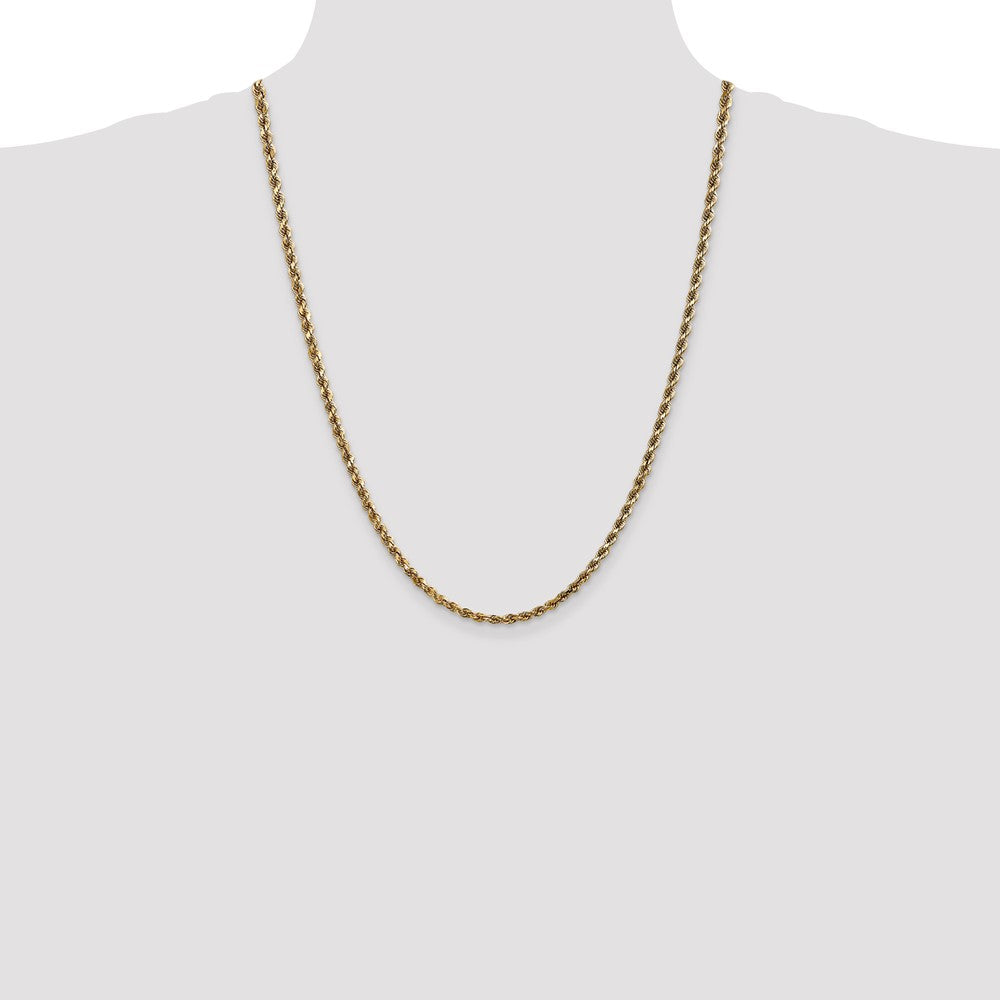 14k 3.5mm D/C Rope with Lobster Clasp Chain (16.08 grams)