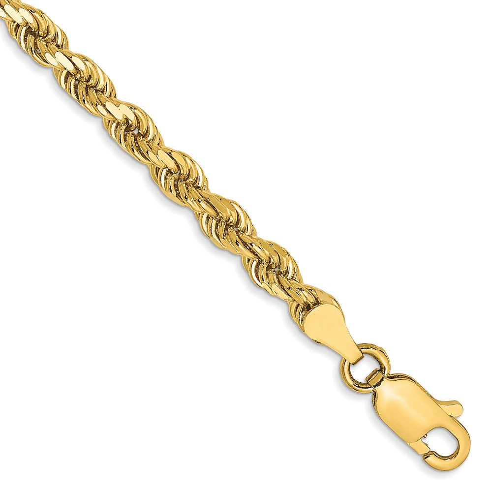 14k 3.5mm D/C Rope with Lobster Clasp Chain Bracelet (6.89 grams)