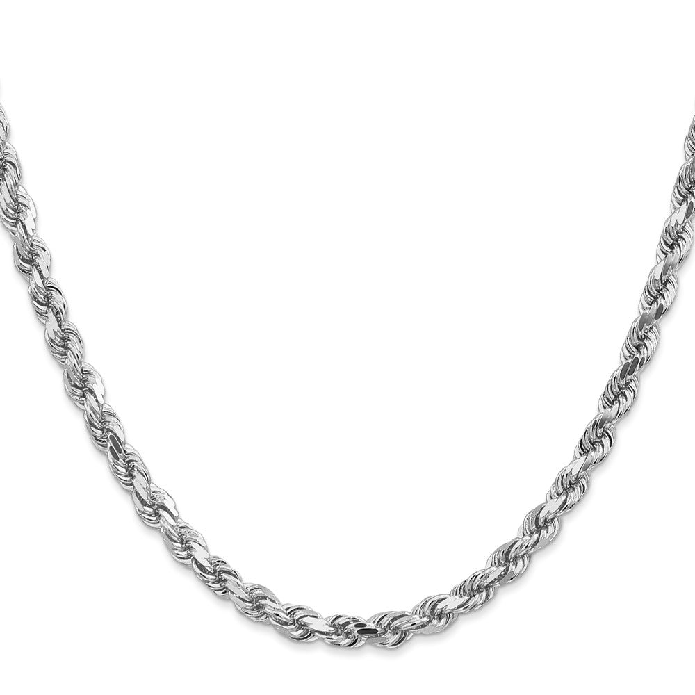 14k White Gold 4.5mm D/C Rope with Lobster Clasp Chain (32.66 grams)