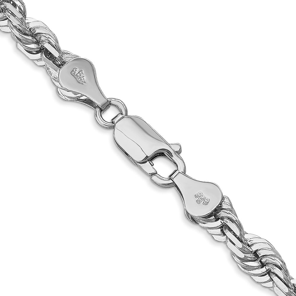 14k White Gold 5.5mm D/C Rope with Lobster Clasp Chain (47.48 grams)