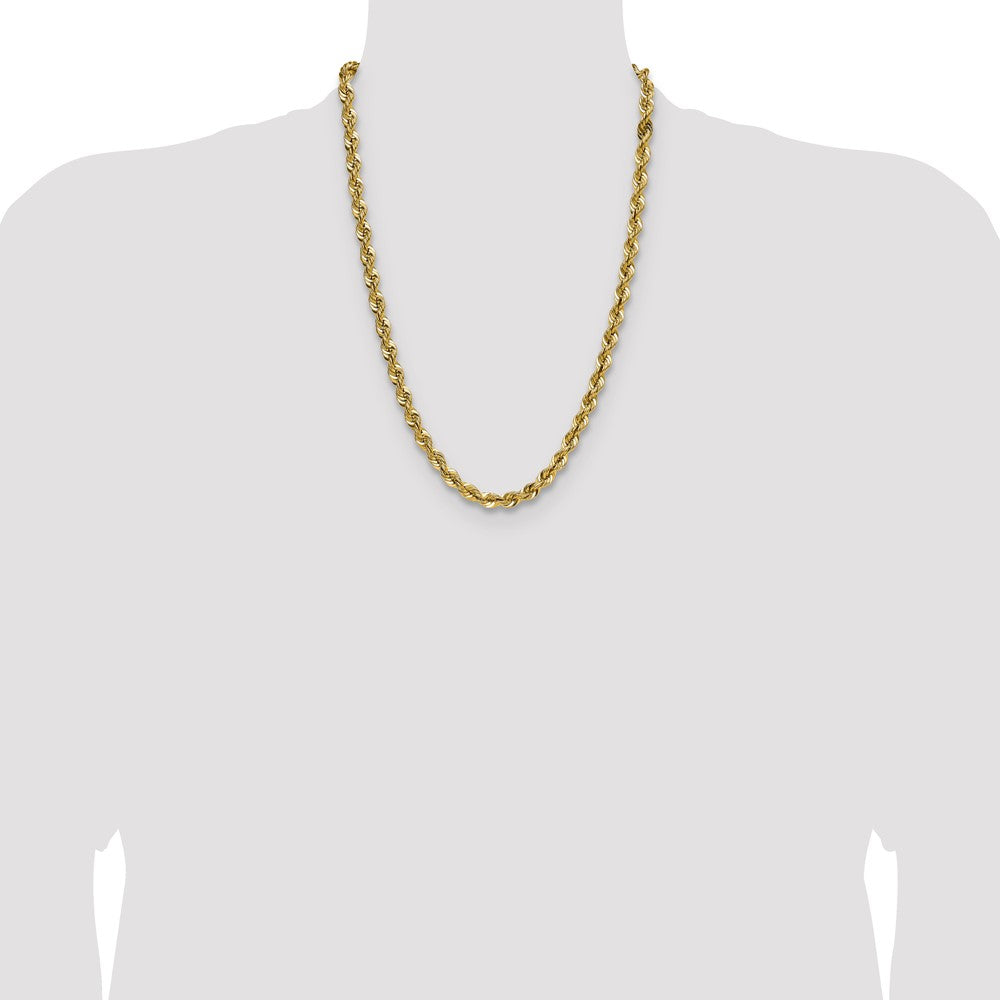 14k 7.5mm Regular Rope Chain (89.00 grams)