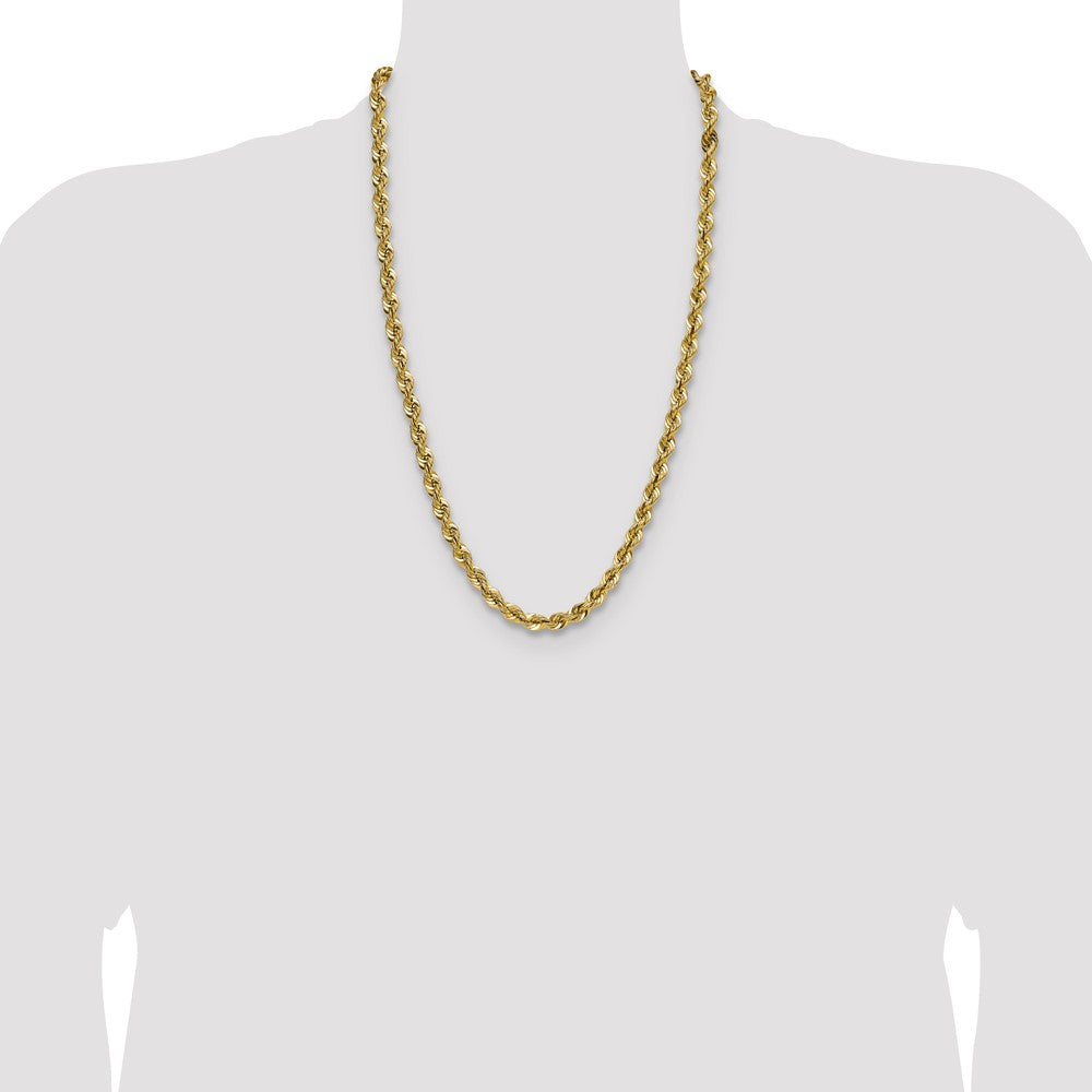 14k 7.5mm Regular Rope Chain (89.00 grams)