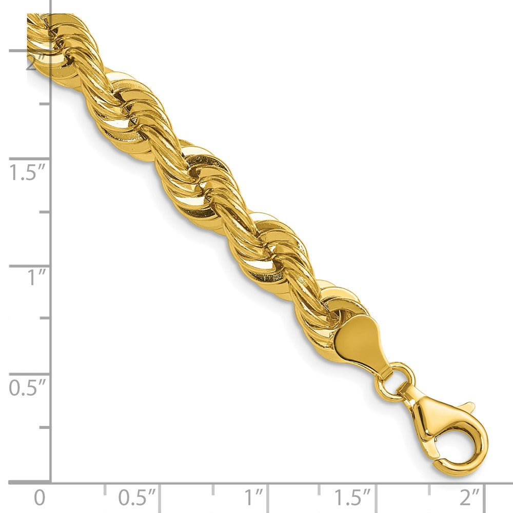 14k 7.5mm Regular Rope Chain Bracelet (33.90 grams)