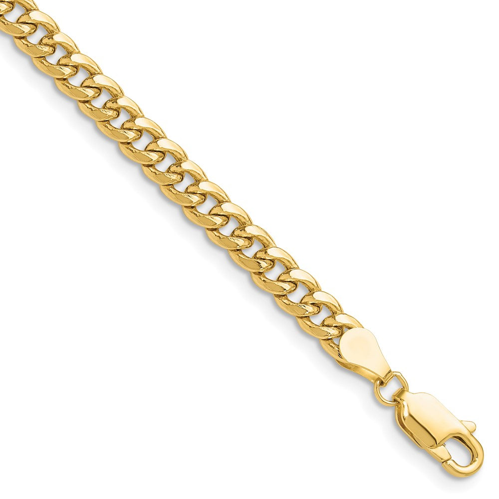 10k 4.5mm Semi-Solid Miami Cuban Chain Bracelet