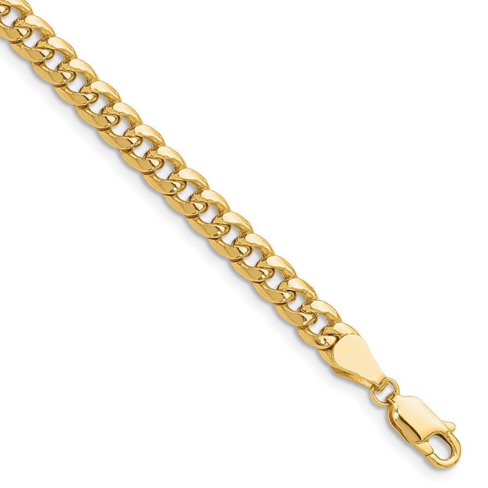 10k 5.25mm Semi-Solid Miami Cuban Chain Bracelet