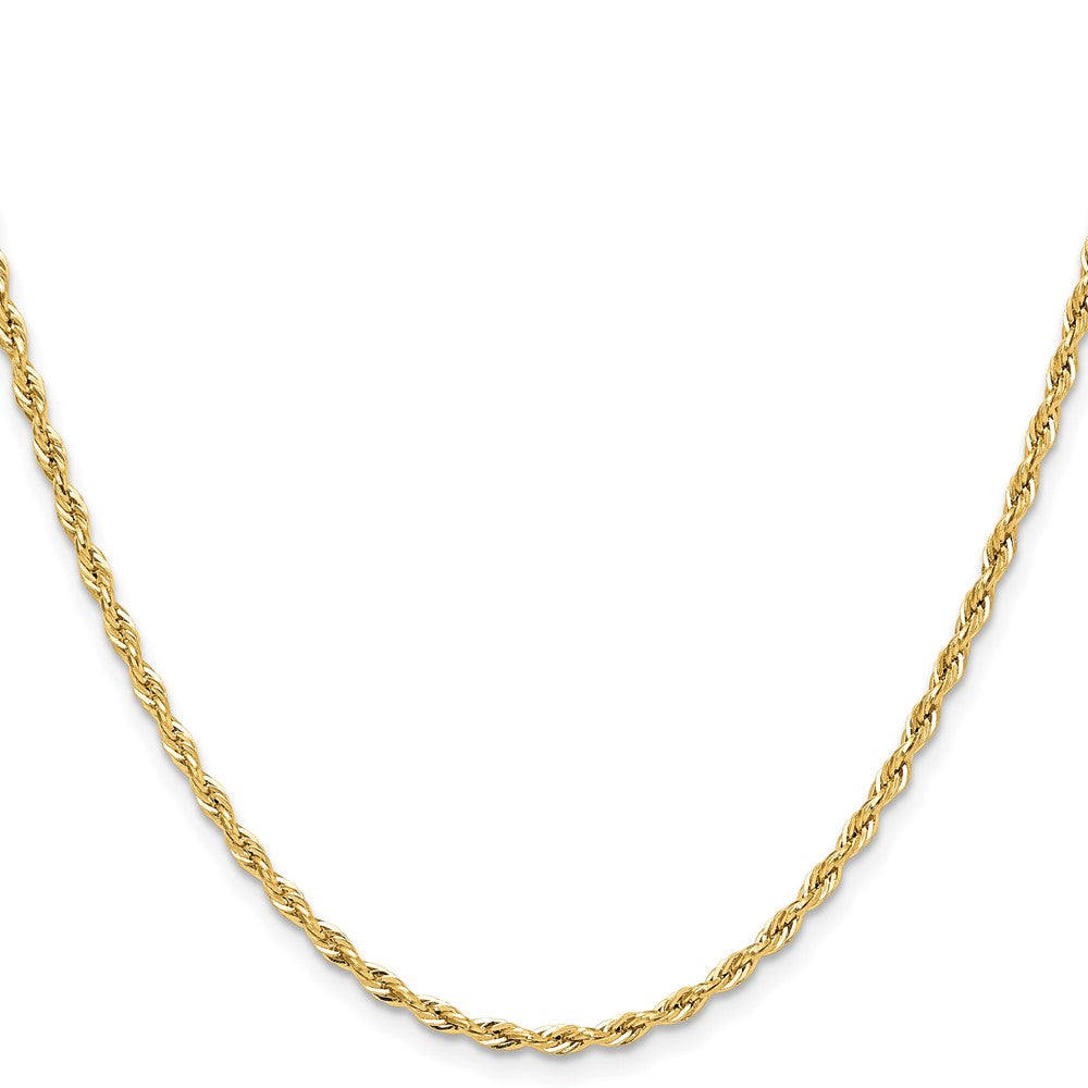 10k 2.5mm Semi-Solid Rope Chain