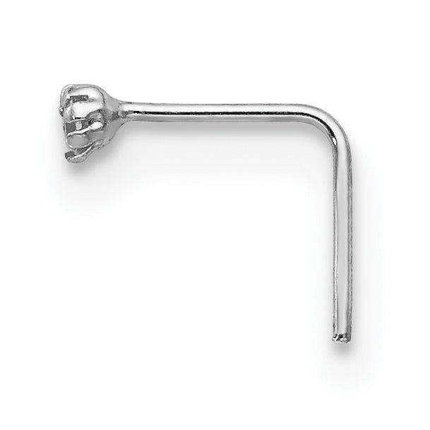 10k White Gold 1.5mm Set Of 3 CZ Nose Studs (0.1 grams)