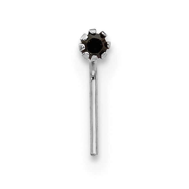 10k White Gold 1.5mm Set Of 3 CZ Nose Studs (0.1 grams)