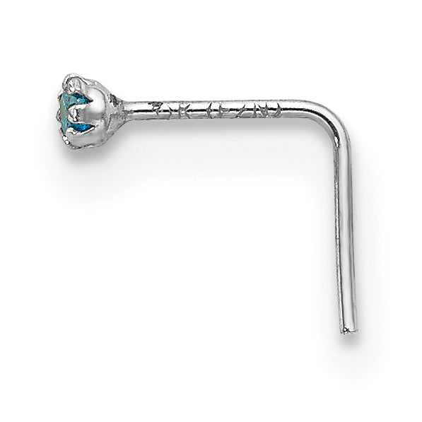 10k White Gold 1.5mm Set Of 3 CZ Nose Studs (0.1 grams)