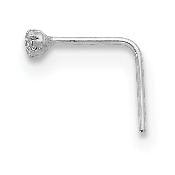 10k White Gold 1.5mm Set Of 3 CZ Nose Studs (0.1 grams)