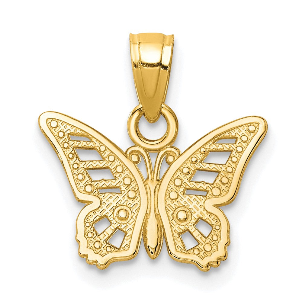 10k Yellow Gold 13 mm Butterfly Charm (0.58 grams)