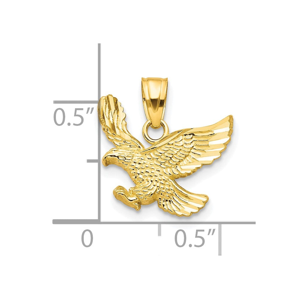 10k Yellow Gold 15 mm Eagle Charm (0.67 grams)