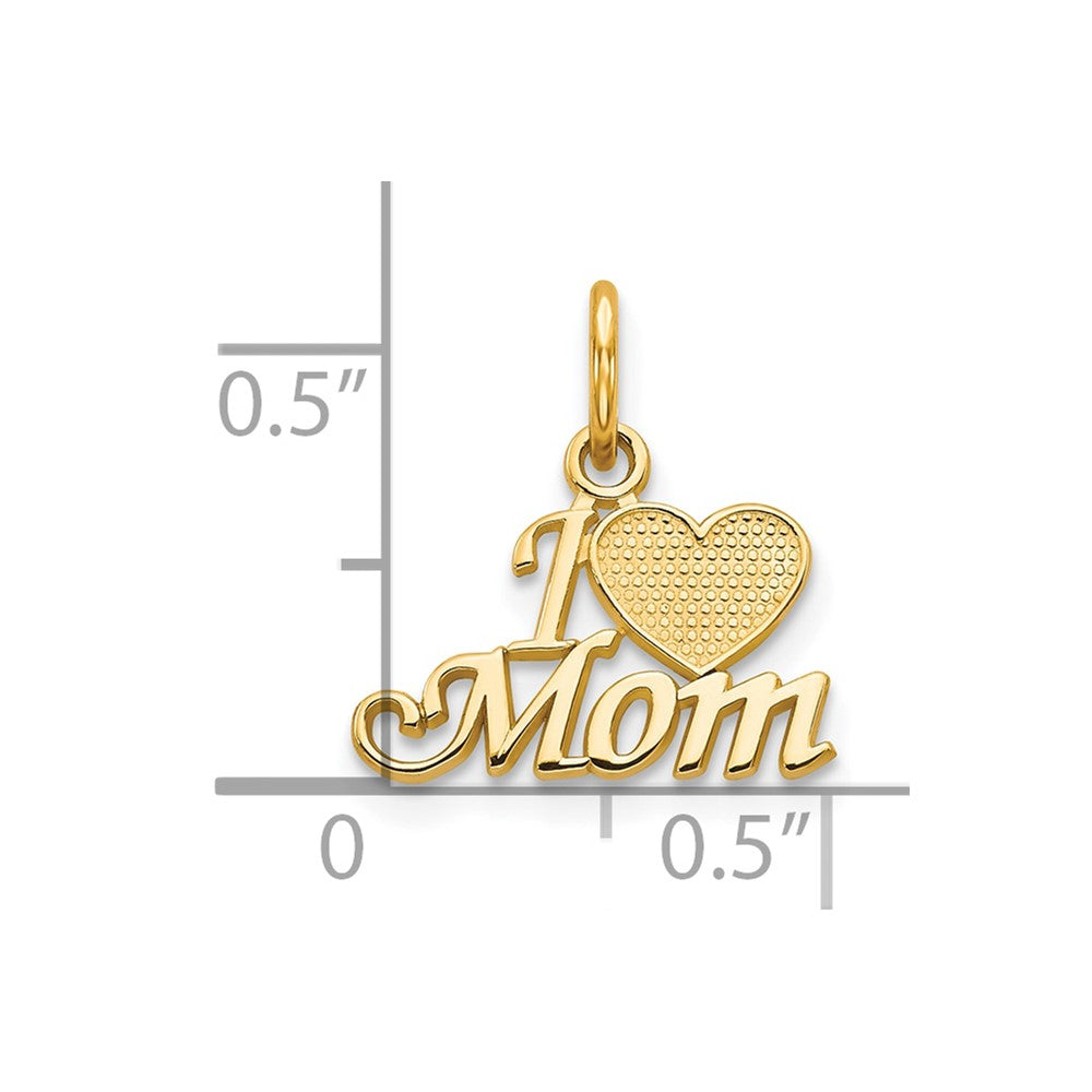 10k Yellow Gold 14 mm MOM Charm (0.57 grams)